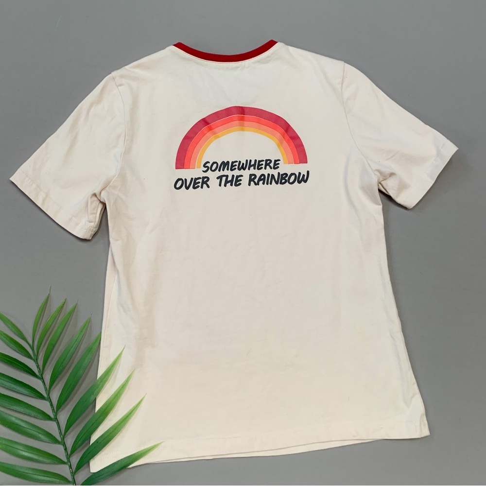 “Somewhere Over the Rainbow” short sleeved pride tee, women’s S.